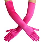 Multi-colored Satin Dancing Long Gloves - Image 6