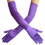 Multi-colored Satin Dancing Long Gloves - Image 10
