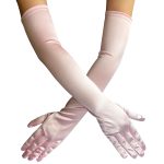 Multi-colored Satin Dancing Long Gloves - Image 11