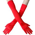 Multi-colored Satin Dancing Long Gloves - Image 2