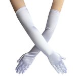 Multi-colored Satin Dancing Long Gloves - Image 3