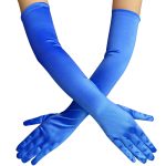 Multi-colored Satin Dancing Long Gloves - Image 4