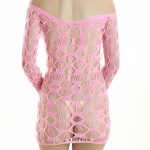 Fashion Strapless Long-sleeved Fish-net Dress - Image 4