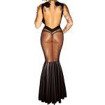 Chic See-through Mesh Slim Backless Evening Dress - Image 2