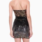 Ladylike Low Strapless Sequined Hot Evening Dress - Image 2