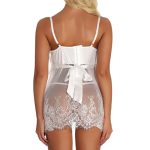 Ladies Strappy Eyelash Lace Sexy Night Skirt - Image 4