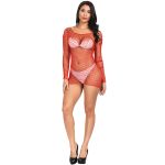 Multi-colored Elastic Mesh Skirt Nigth Dress - Image 3