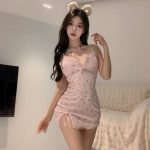 Pure Girls Lace Strappy Night Dress Sexy Lingeries - Image 6