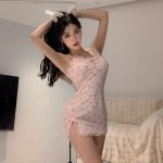 Pure Girls Lace Strappy Night Dress Sexy Lingeries