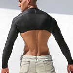 Powerful Faux Leather Splicing One-piece Oversleeves - Image 5