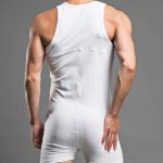 All cotton Comfortable And Sexy Front Button Jumpsuit - Image 3