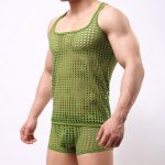 New Design Checked Hollowed-out Vest Made For Men - Image 7