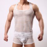 New Design Checked Hollowed-out Vest Made For Men - Image 2