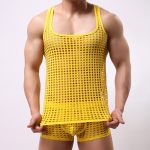 New Design Checked Hollowed-out Vest Made For Men - Image 4
