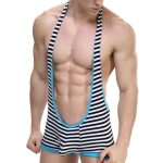 Sexy Easeful Stripe Hot Jumpsuit For Men - Image 3