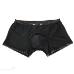 Men's Faux Leather Easy To Open Boxer Brief - Image 4