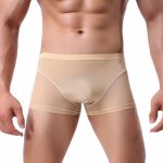 Men Naked Feeling Comfortable Ice Silk Boxer Briefs