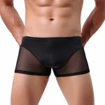 Men Naked Feeling Comfortable Ice Silk Boxer Briefs - Image 3