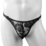 New Men Lace Rose Pattern T-back Sexy Panty - Image 2
