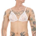 Alluring Mankini Lace Bra Adjustable For Men - Image 3