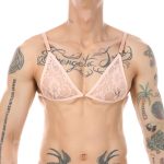 Alluring Mankini Lace Bra Adjustable For Men - Image 4