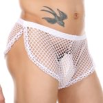 Men Side Slit Big Fishnet Boxers Sexy Nightwear - Image 3