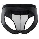 New Patent Leather Spliced With Mesh Assless Panty - Image 2