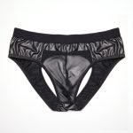 New Patent Leather Spliced With Mesh Assless Panty - Image 3