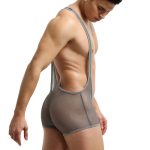 Hot Selling Pure Mesh Boxers Bodysuit - Image 9