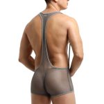 Hot Selling Pure Mesh Boxers Bodysuit - Image 10