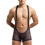Hot Selling Pure Mesh Boxers Bodysuit - Image 2