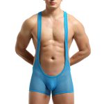 Hot Selling Pure Mesh Boxers Bodysuit - Image 5