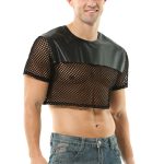 Men Coquettish Breathable Mesh Crop Top - Image 3