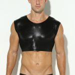 Fashion Show Faux Leather Sleeveless Vest For Men - Image 3