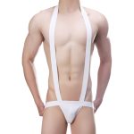 Young Men High Elastic Haltered Cotton One-pieces - Image 5