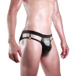 Men Faux Leather Rings Assless Panty - Image 3