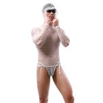 Men Long Sleeved Mesh Hoody With Bandaged Panty Suit - Image 4