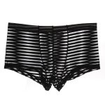 Fashion Men Transparent Striped Boxers - Image 5
