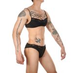 New Men's Gay Lace Bra And Panty Suit - Image 8