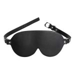 Men's Adjustable Faux Leather Blindfold With Collar - Image 2