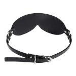 Men's Adjustable Faux Leather Blindfold With Collar - Image 4