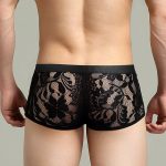 Sexy Men's See-through Lace Boxers Briefs - Image 2