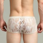 Sexy Men's See-through Lace Boxers Briefs - Image 5