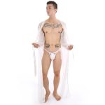 High Quality Men's Night Robe Lace Gown - Image 6
