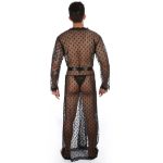 High Quality Men's Night Robe Lace Gown - Image 4