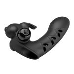 Silicone Vibrating Rabbit Finger Sleeve - Image 3