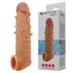 Prettylove Liquid Silicone Studded Realistic Penis Sleeve