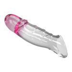 7.8" Pink Clear Penis Sleeve - Image 3