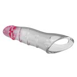 7.8" Pink Clear Penis Sleeve - Image 4