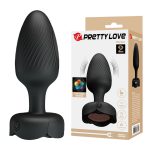4.25" Prettylove Bottom Light Spiral Floral Anal Vibrator